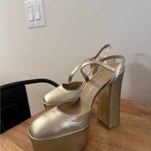 Gold Platform Heels